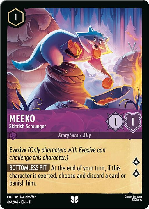 Image for Meeko - Skittish Scrounger (46/204) (Cold Foil) [Winterspell] - Disney Lorcana