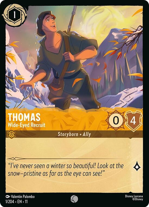 Image for Thomas - Wide-Eyed Recruit (1/204) (Cold Foil) [Winterspell] - Disney Lorcana