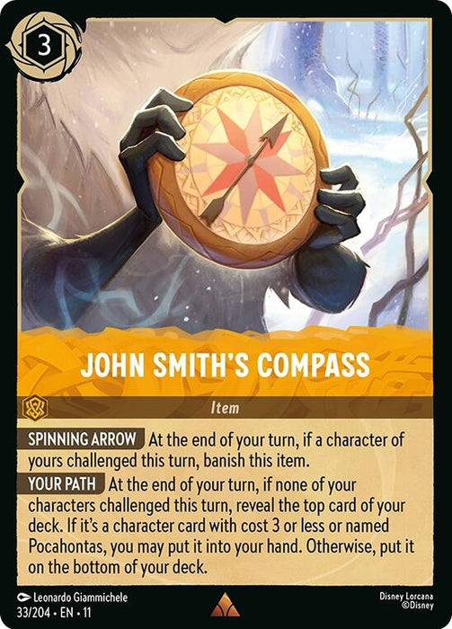 Image for John Smith's Compass (33/204) [Winterspell] - Disney Lorcana