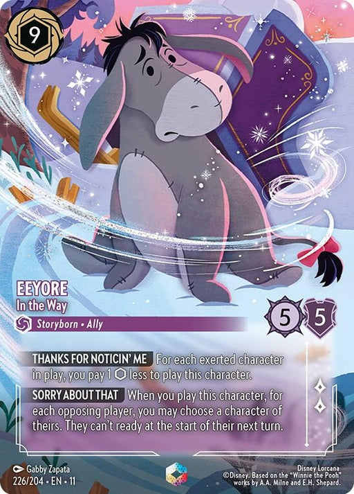 Image for Eeyore - In the Way (Enchanted) (226/204) (Holofoil) [Winterspell] - Disney Lorcana