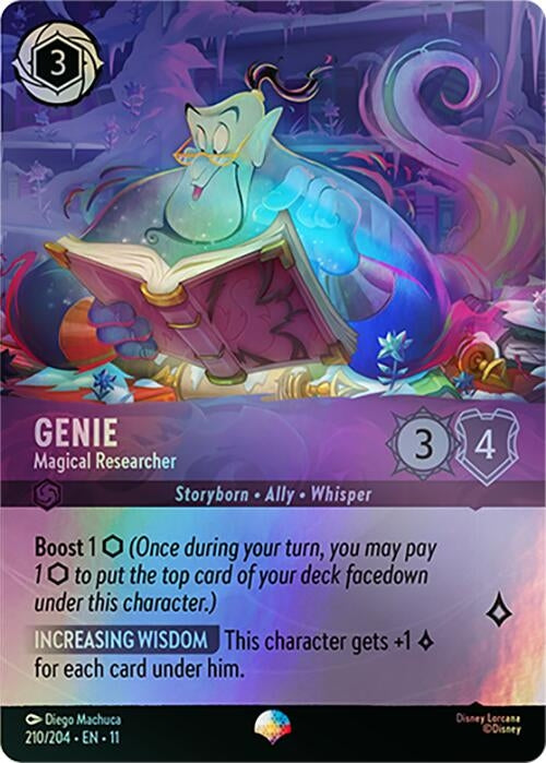 Image for Genie - Magical Researcher (Epic) (210/204) (Holofoil) [Winterspell] - Disney Lorcana