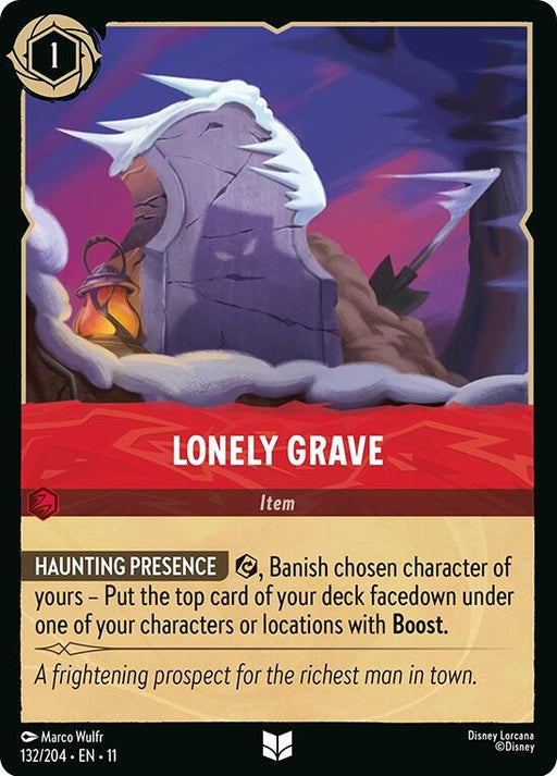 Image for Lonely Grave (132/204) (Cold Foil) [Winterspell] - Disney Lorcana