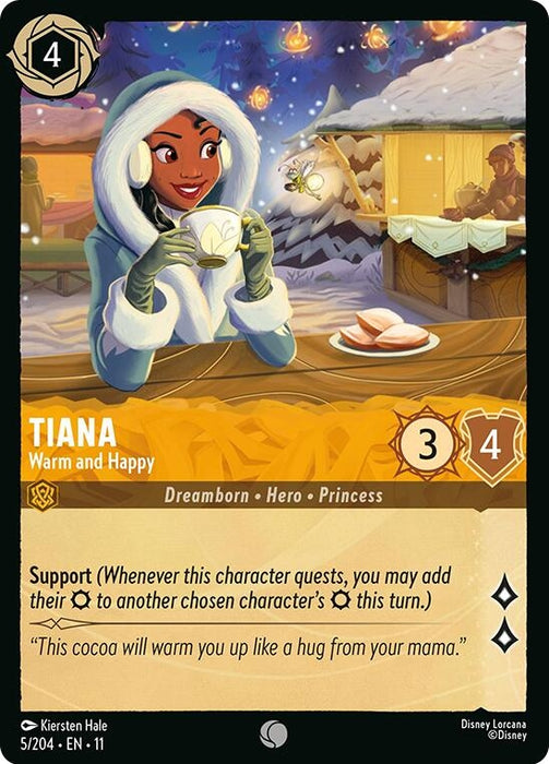 Image for Tiana - Warm and Happy (5/204) (Cold Foil) [Winterspell] - Disney Lorcana