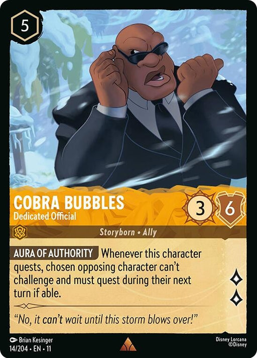 Image for Cobra Bubbles - Dedicated Official (14/204) (Cold Foil) [Winterspell] - Disney Lorcana