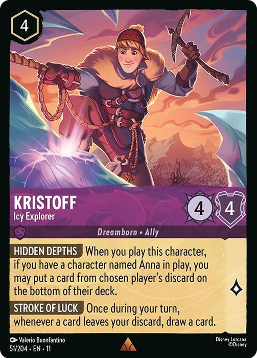 Image for Kristoff - Icy Explorer (51/204) (Cold Foil) [Winterspell] - Disney Lorcana