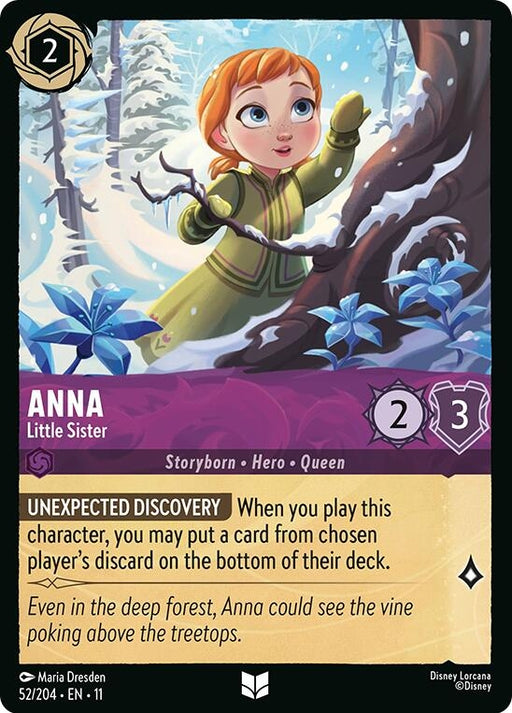 Image for Anna - Little Sister (52/204) (Cold Foil) [Winterspell] - Disney Lorcana