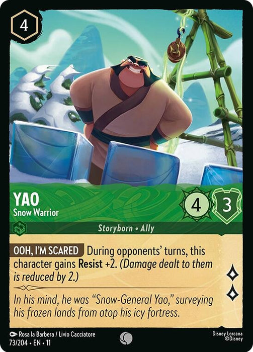 Image for Yao - Snow Warrior (73/204) (Cold Foil) [Winterspell] - Disney Lorcana