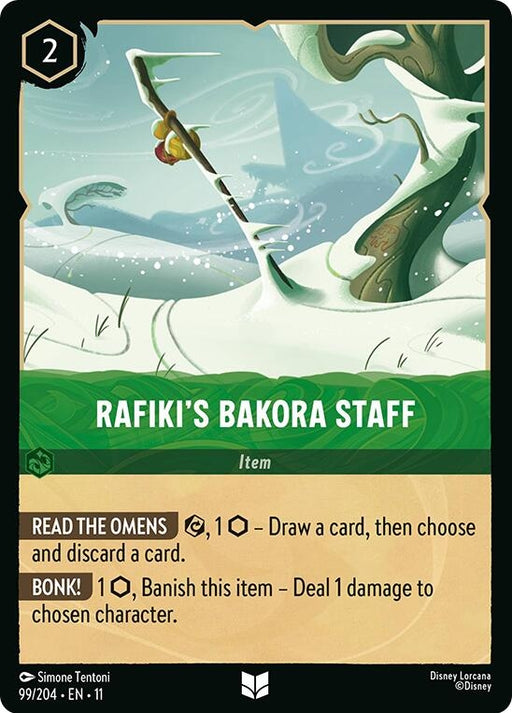 Image for Rafiki's Bakora Staff (99/204) [Winterspell] - Disney Lorcana