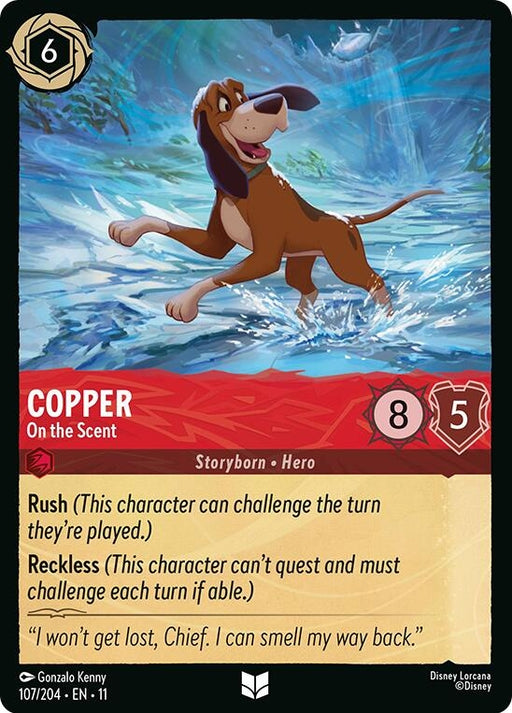 Image for Copper - On the Scent (107/204) (Cold Foil) [Winterspell] - Disney Lorcana