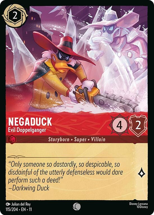 Image for Negaduck - Evil Doppelganger (115/204) (Cold Foil) [Winterspell] - Disney Lorcana