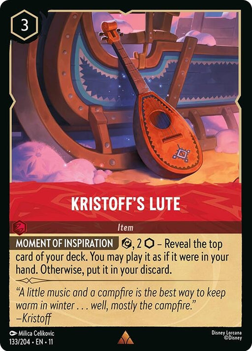 Image for Kristoff's Lute (133/204) (Cold Foil) [Winterspell] - Disney Lorcana