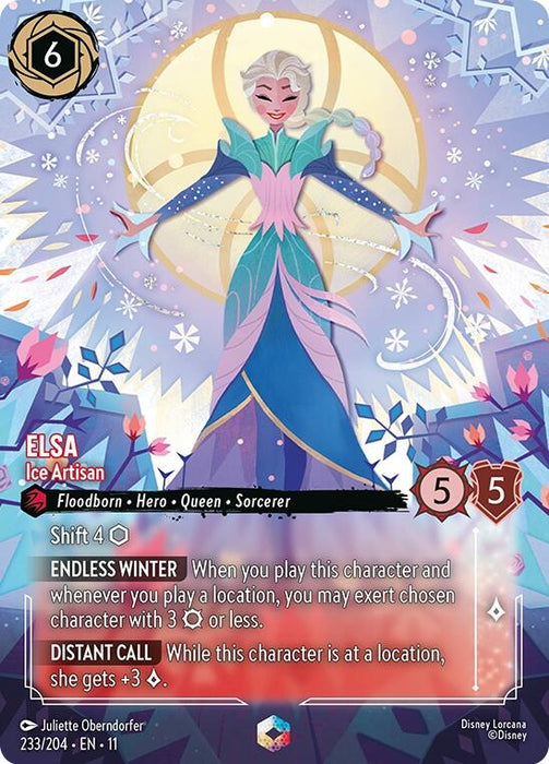 Image for Elsa - Ice Artisan (Enchanted) (233/204) (Holofoil) [Winterspell] - Disney Lorcana