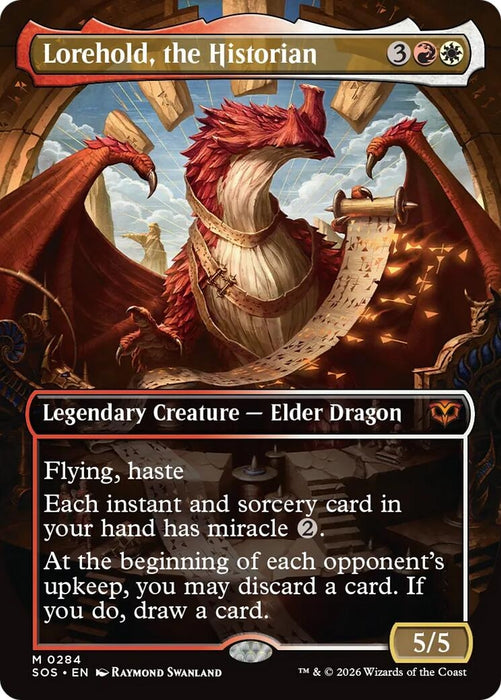 Image for Lorehold, the Historian (Borderless) (284) (Foil) [Secrets of Strixhaven] - Magic: The Gathering