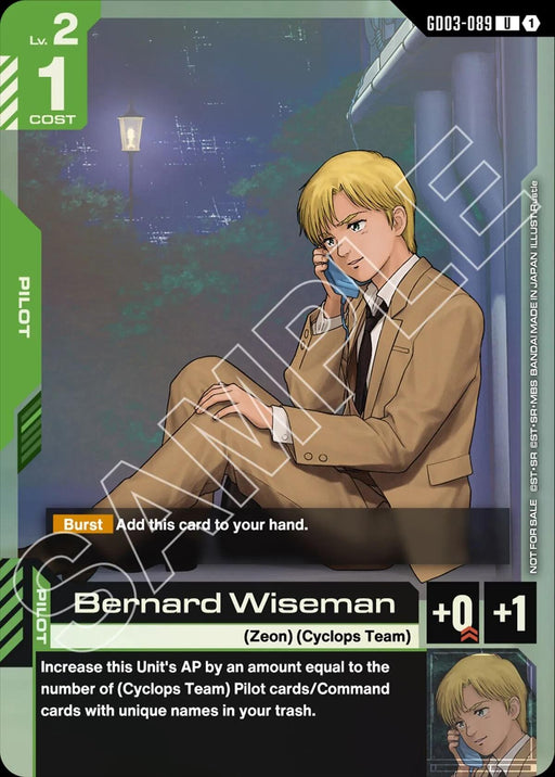 Image for Bernard Wiseman (GD03 Release Event) (GD03-089) (Holofoil) [Gundam Promotional Cards] - Gundam Card Game