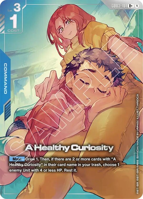 Image for A Healthy Curiosity (R+) (GD03-101) (Holofoil) [Steel Requiem] - Gundam Card Game