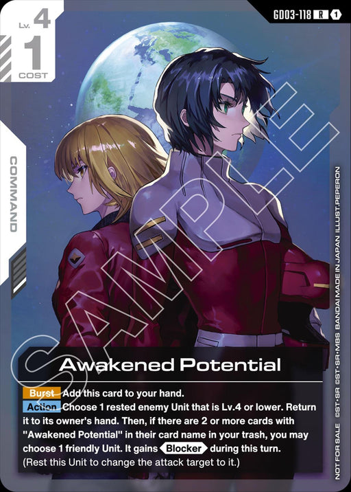 Image for Awakened Potential (Newtype Challenge 2026 Mission 1) (GD03-118) (Holofoil) [Gundam Promotional Cards] - Gundam Card Game