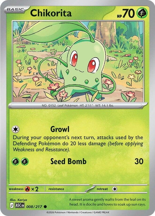 Image for Chikorita (008/217) [ME: Ascended Heroes] - Pokemon