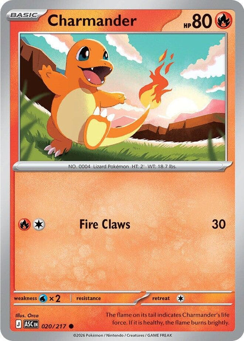 Image for Charmander (020/217) (Reverse Holofoil) [ME: Ascended Heroes] - Pokemon