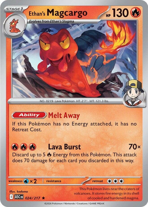 Image for Ethan's Magcargo (024/217) (Holofoil) [ME: Ascended Heroes] - Pokemon