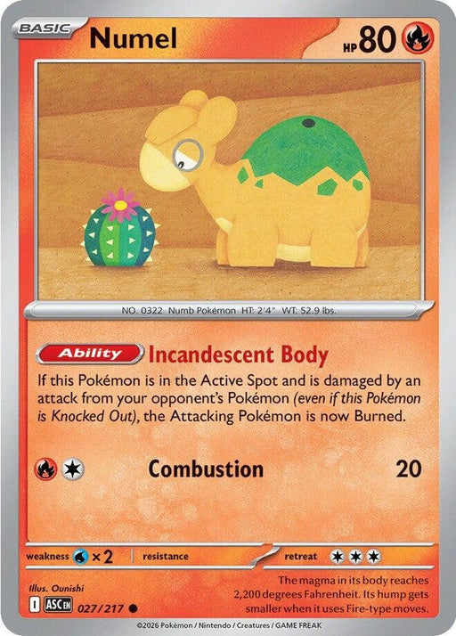 Image for Numel (027/217) [ME: Ascended Heroes] - Pokemon