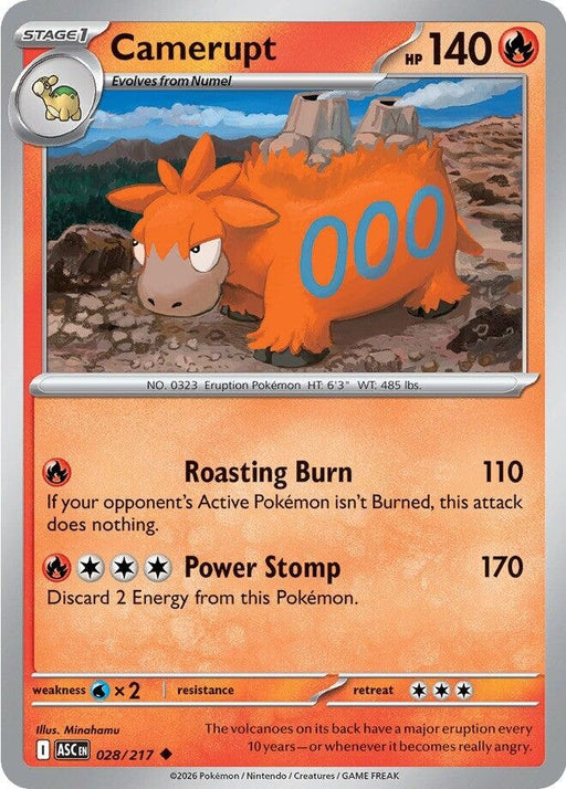 Image for Camerupt (028/217) [ME: Ascended Heroes] - Pokemon