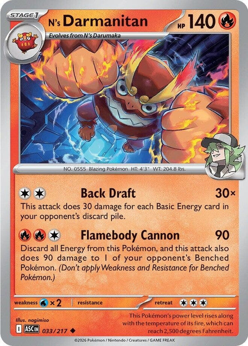 Image for N's Darmanitan (033/217) [ME: Ascended Heroes] - Pokemon