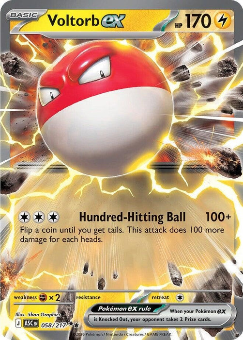 Image for Voltorb ex (058/217) (Holofoil) [ME: Ascended Heroes] - Pokemon