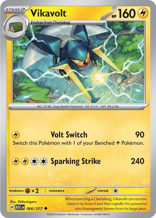 Image for Vikavolt (066/217) [ME: Ascended Heroes] - Pokemon