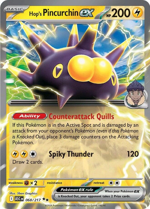 Image for Hop's Pincurchin ex (068/217) (Holofoil) [ME: Ascended Heroes] - Pokemon