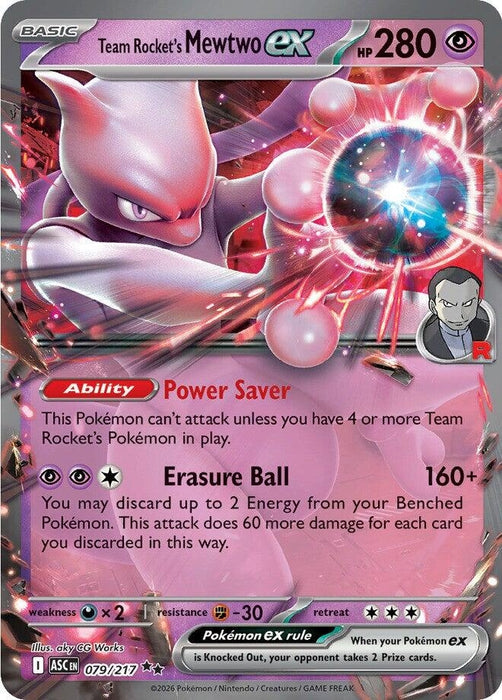 Image for Team Rocket's Mewtwo ex (079/217) (Holofoil) [ME: Ascended Heroes] - Pokemon