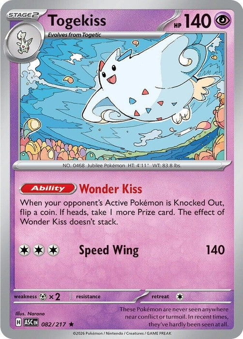 Image for Togekiss (082/217) (Holofoil) [ME: Ascended Heroes] - Pokemon