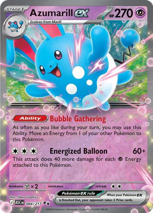 Image for Azumarill ex (084/217) (Holofoil) [ME: Ascended Heroes] - Pokemon