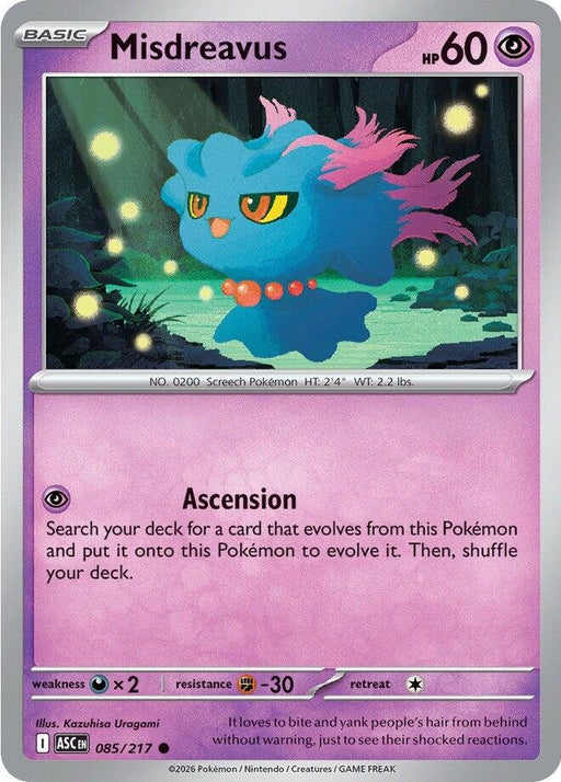 Image for Misdreavus (085/217) [ME: Ascended Heroes] - Pokemon