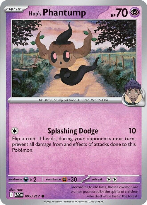 Image for Hop's Phantump (095/217) [ME: Ascended Heroes] - Pokemon