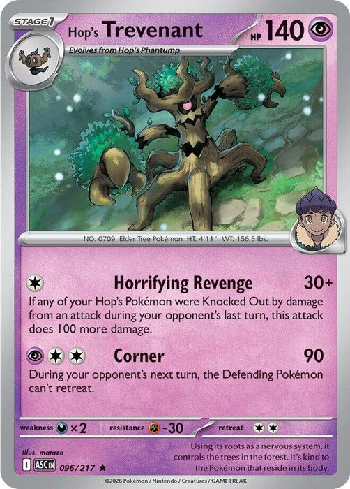 Image for Hop's Trevenant (096/217) (Holofoil) [ME: Ascended Heroes] - Pokemon