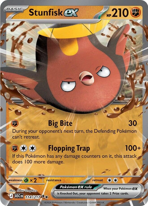 Image for Stunfisk ex (114/217) (Holofoil) [ME: Ascended Heroes] - Pokemon