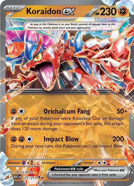 Image for Koraidon ex (121/217) (Holofoil) [ME: Ascended Heroes] - Pokemon