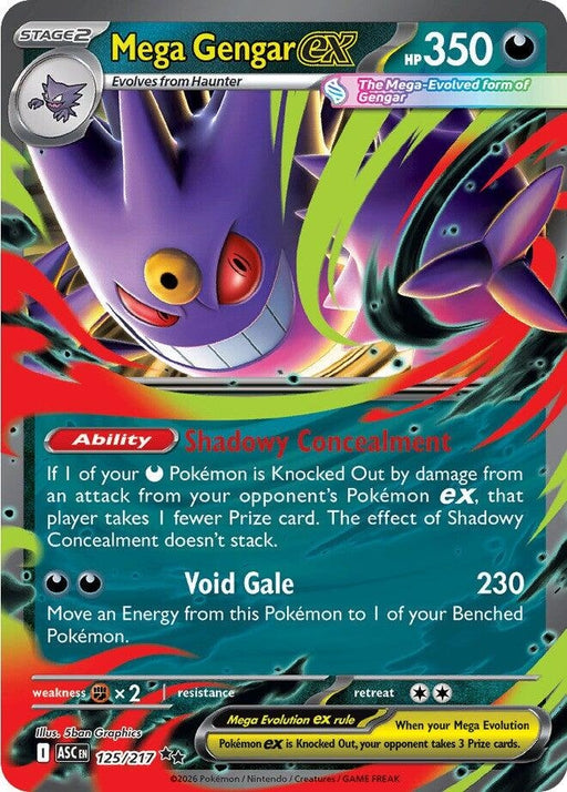 Image for Mega Gengar ex (125/217) (Holofoil) [ME: Ascended Heroes] - Pokemon