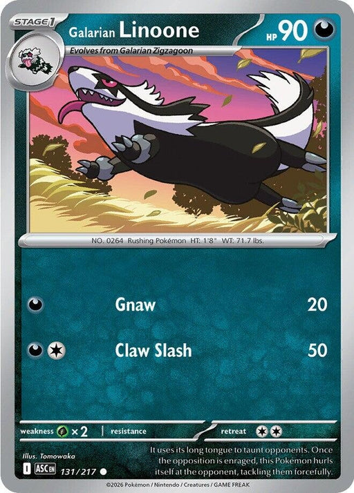 Image for Galarian Linoone (131/217) [ME: Ascended Heroes] - Pokemon