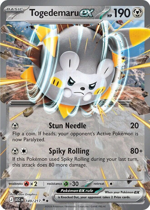 Image for Togedemaru ex (149/217) (Holofoil) [ME: Ascended Heroes] - Pokemon