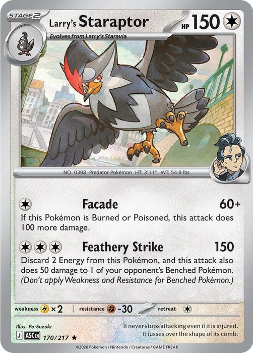 Image for Larry's Staraptor (170/217) (Holofoil) [ME: Ascended Heroes] - Pokemon