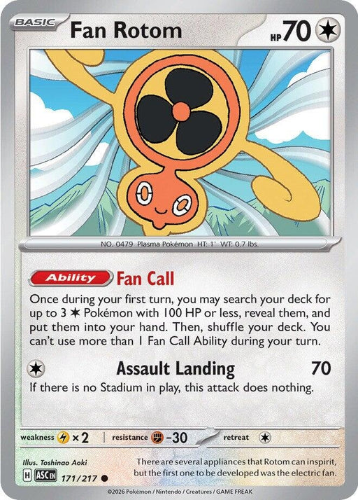 Image for Fan Rotom (171/217) [ME: Ascended Heroes] - Pokemon