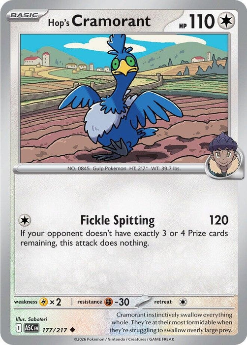 Image for Hop's Cramorant (177/217) [ME: Ascended Heroes] - Pokemon
