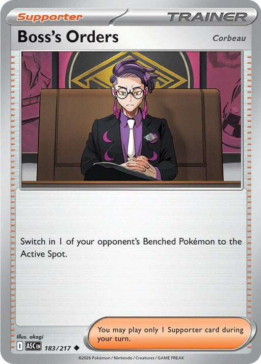 Image for Boss's Orders [Corbeau] (183/217) [ME: Ascended Heroes] - Pokemon