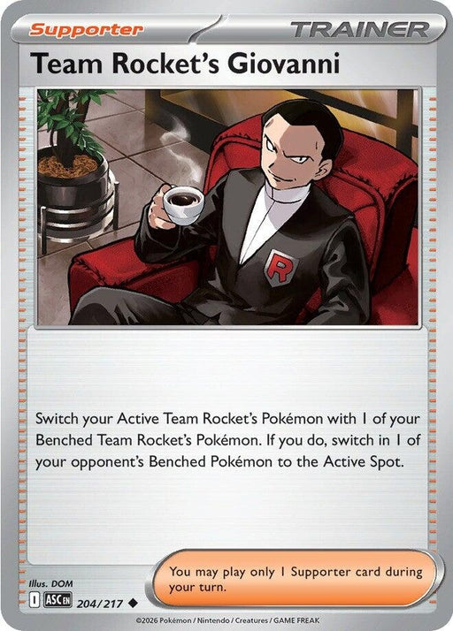 Image for Team Rocket's Giovanni (204/217) (Reverse Holofoil) [ME: Ascended Heroes] - Pokemon