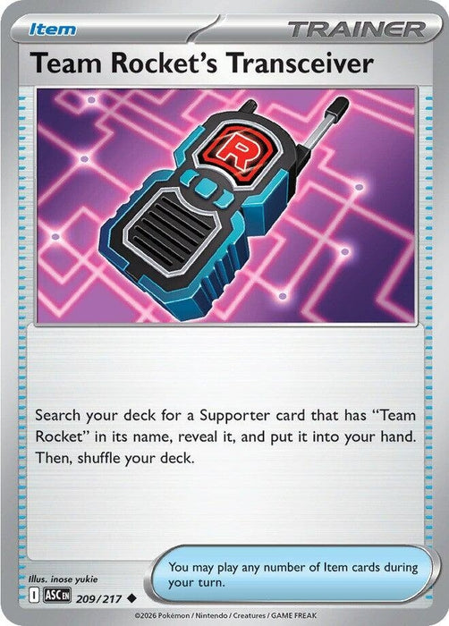 Image for Team Rocket's Transceiver (209/217) (Reverse Holofoil) [ME: Ascended Heroes] - Pokemon