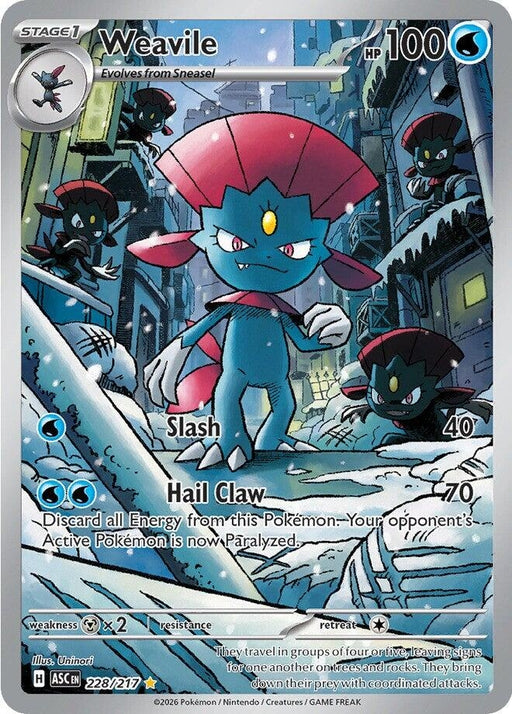 Image for Weavile (228/217) (Holofoil) [ME: Ascended Heroes] - Pokemon