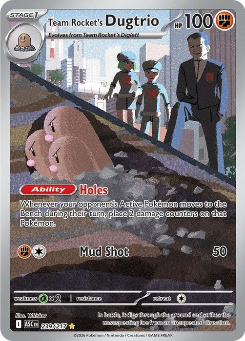 Image for Team Rocket's Dugtrio (239/217) (Holofoil) [ME: Ascended Heroes] - Pokemon