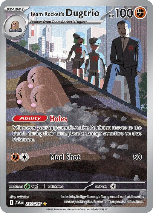 Image for Team Rocket's Dugtrio (239/217) (Holofoil) [ME: Ascended Heroes] - Pokemon