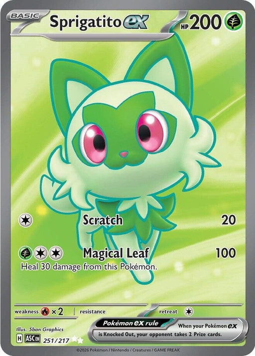 Image for Sprigatito ex (251/217) (Holofoil) [ME: Ascended Heroes] - Pokemon